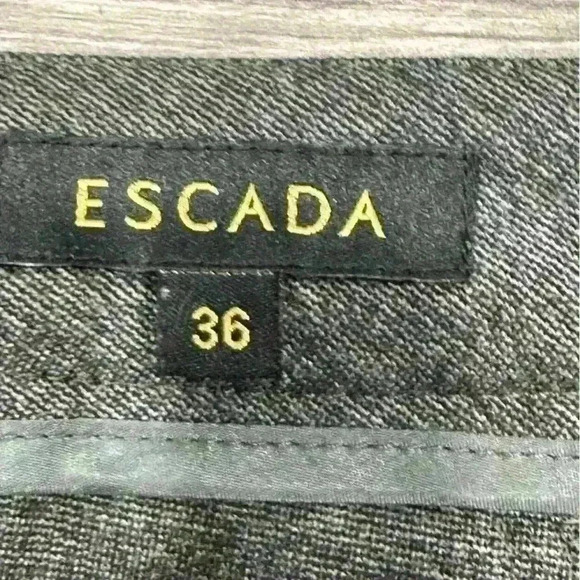 Escada Women’s Heather Gray Tapered Dress Pants Button Zip Size 36 Office Work - Picture 5 of 15